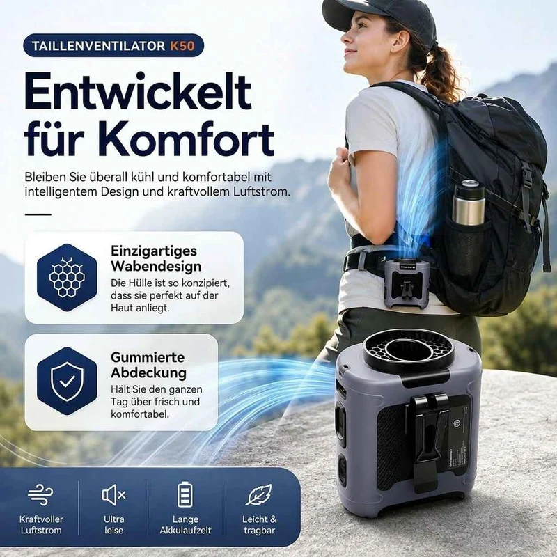 Gürtelbrise Gürtelventilator mit Clip | Gürtelbrise