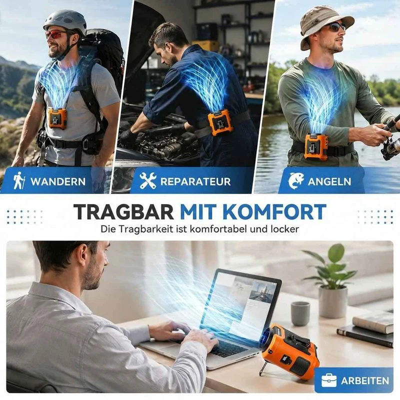 Gürtelbrise Gürtelventilator mit Clip | Gürtelbrise