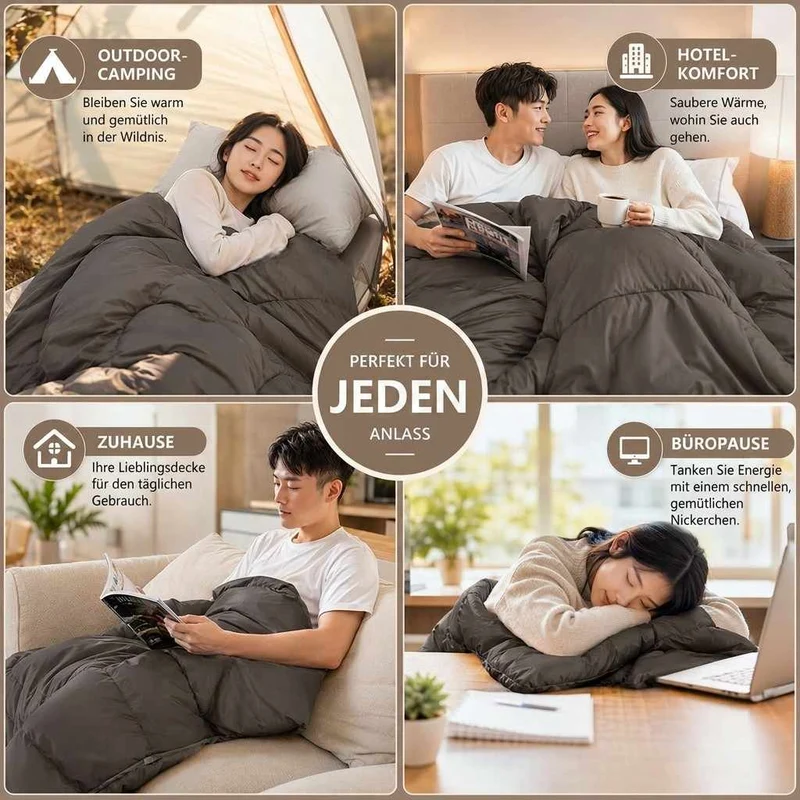 Extra breiter 4 Jahreszeiten Schlafsack | Weitruh