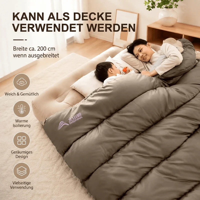 Extra breiter 4 Jahreszeiten Schlafsack | Weitruh