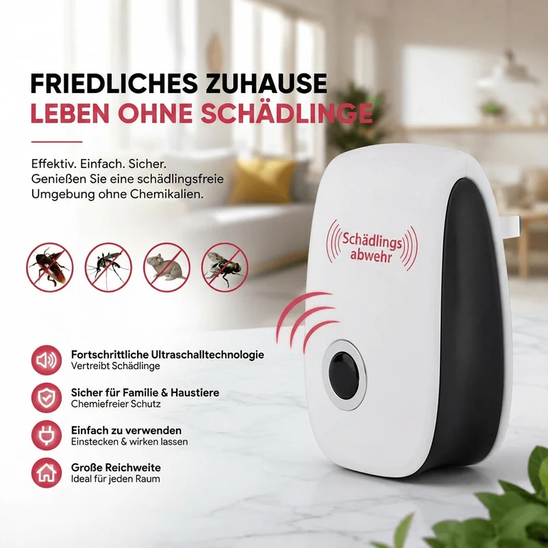 Ultraschall Schädlingsvertreiber Stecker | SchallSchild