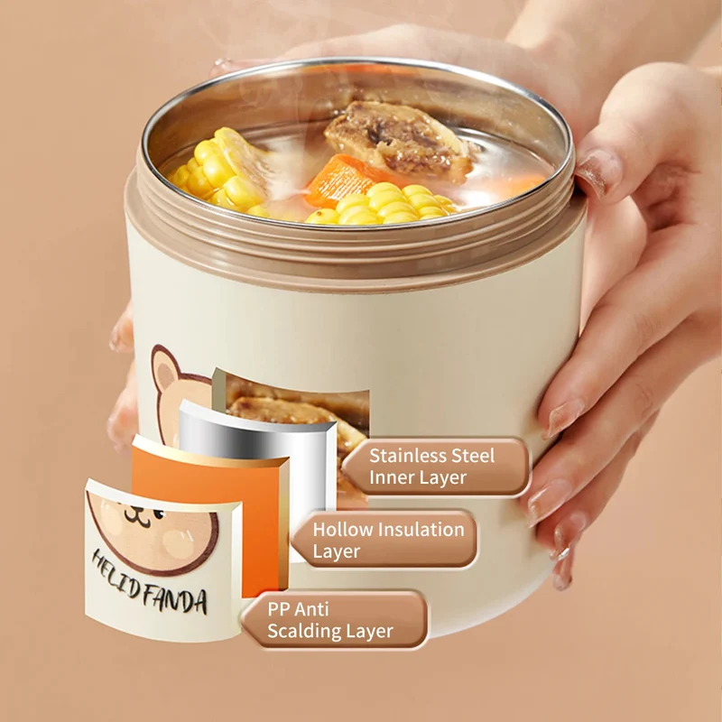 Thermos Lunchbox – RVS Voedselcontainer met Lekvrije Deksel
