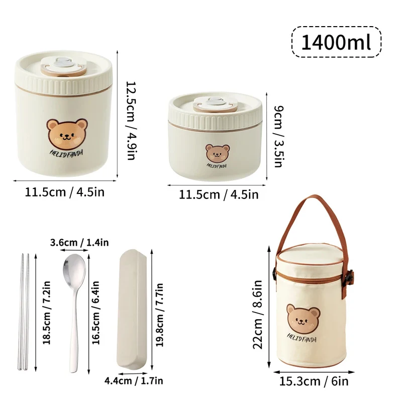 Thermos Lunchbox – RVS Voedselcontainer met Lekvrije Deksel