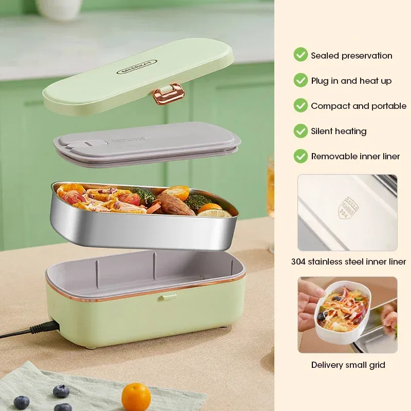 Elektrische Lunchbox – 900 ml RVS Bak met 36W Verwarming