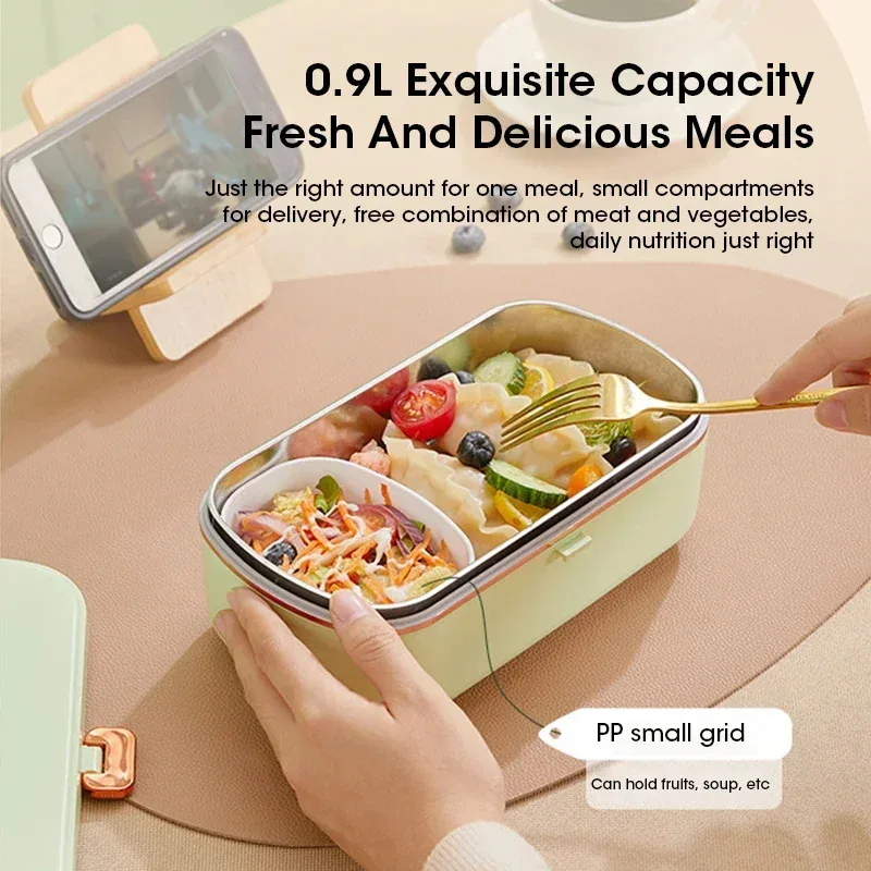 Elektrische Lunchbox – 900 ml RVS Bak met 36W Verwarming