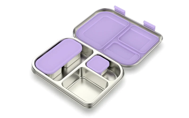 RVS Lunchbox – 975 ml Bentobox met 3 Vakken & Lekwerende Deksel