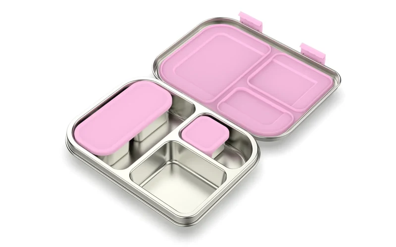 RVS Lunchbox – 975 ml Bentobox met 3 Vakken & Lekwerende Deksel