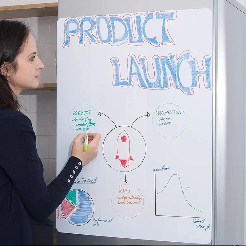 Magnetisch Whiteboard A2 – Uitwisbaar met 8 Markers & Gum