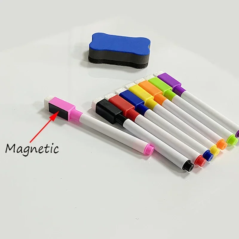 Magnetisch Whiteboard A2 – Uitwisbaar met 8 Markers & Gum