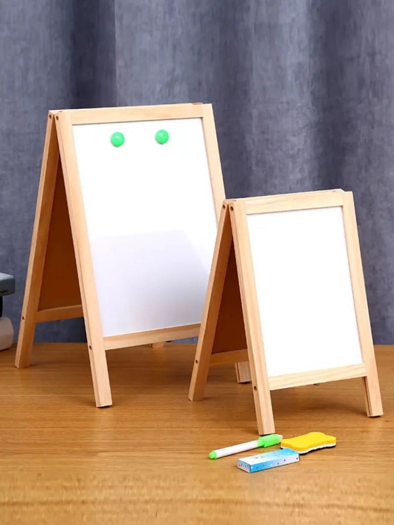 Opvouwbaar Schoolbord – Dubbelzijdig, Uitwisbaar & Houten Frame