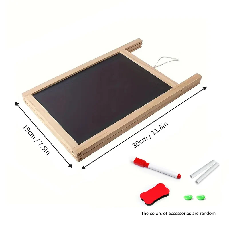 Opvouwbaar Schoolbord – Dubbelzijdig, Uitwisbaar & Houten Frame