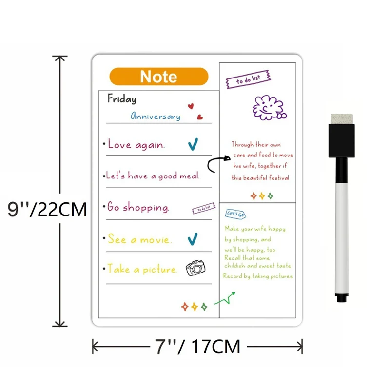 Magnetische Kalender – Uitwisbaar Whiteboard voor Koelkast