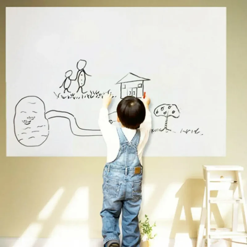 Whiteboard Sticker – Zelfklevend, Uitwisbaar & 45 × 200 cm