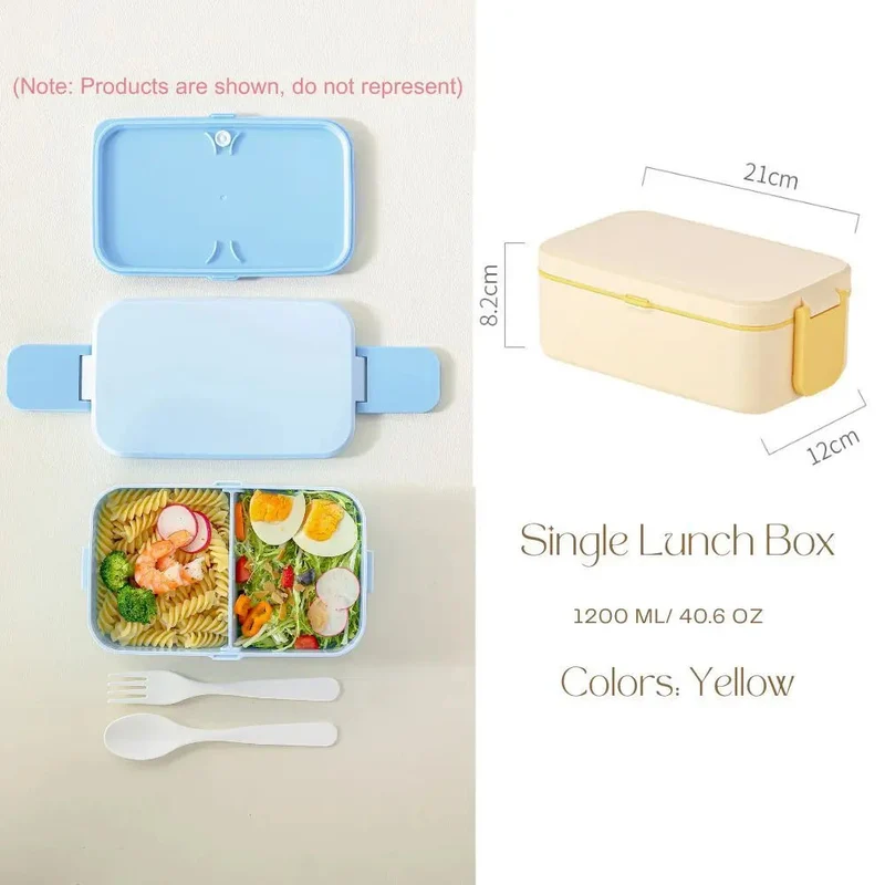 Bento lunchbox kinderen – 2 lagen, 1780 ml en bestek