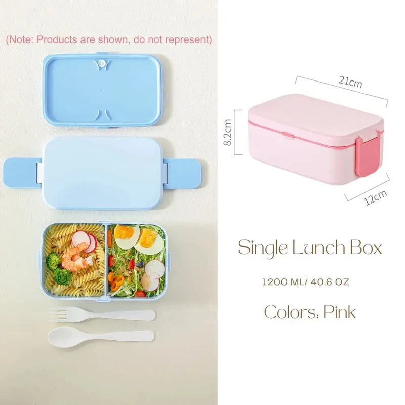 Bento lunchbox kinderen – 2 lagen, 1780 ml en bestek