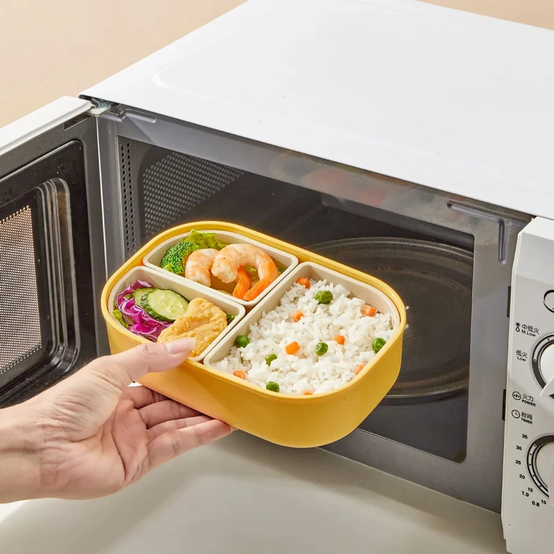 Bento lunchbox kinderen – 3 vakken, magnetronbestendig en compact