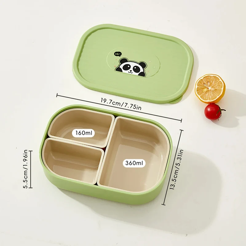 Bento lunchbox kinderen – 3 vakken, magnetronbestendig en compact