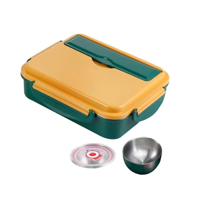 Lunchbox met vakken – RVS bentobox 1,5L met apart bakje