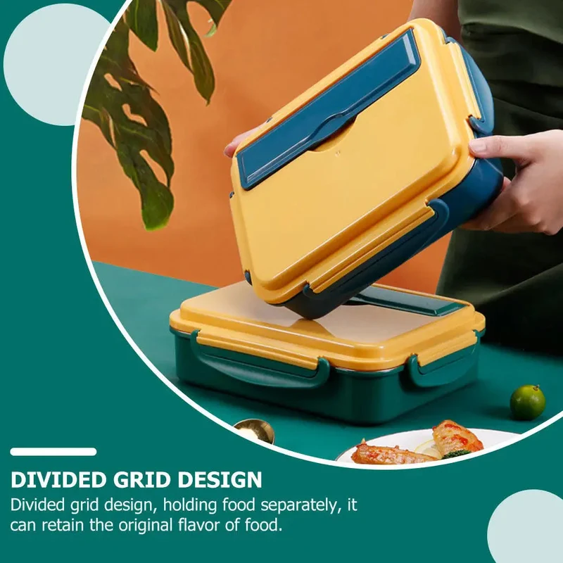 Lunchbox met vakken – RVS bentobox 1,5L met apart bakje