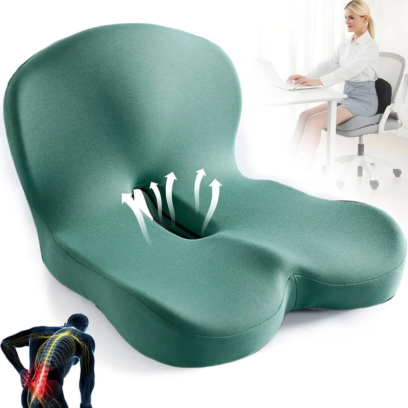 Ergonomisch Zitkussen – Memory Foam & Wasbare Hoes