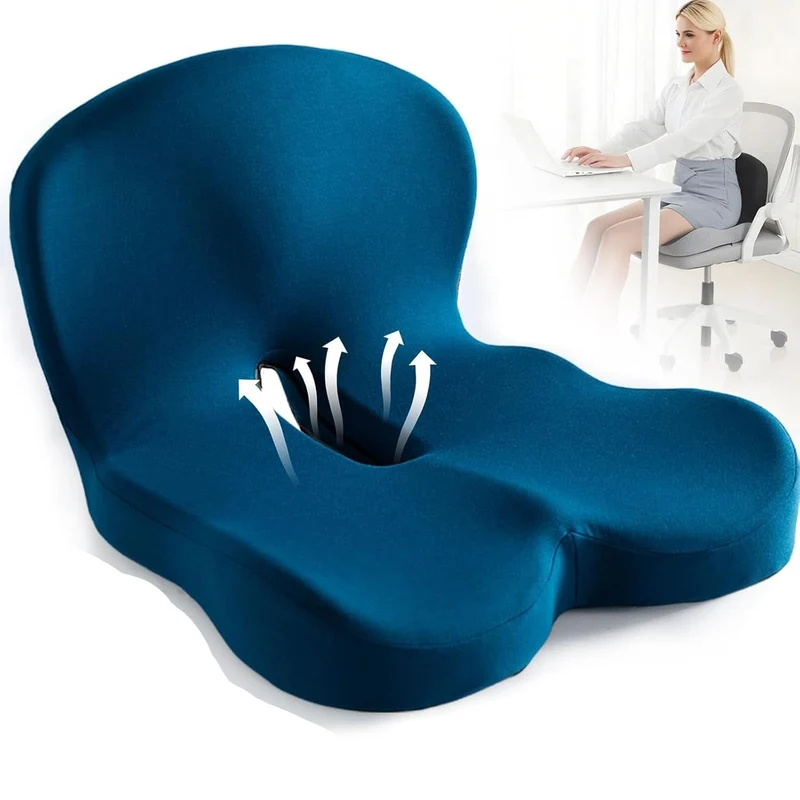 Ergonomisch Zitkussen – Memory Foam & Wasbare Hoes