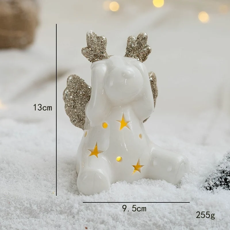 Glass Christmas Tree with LED Lights and Mercury Finish Battery-Operated Tabletop Decoration