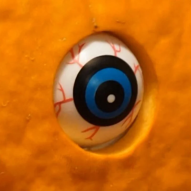 Halloween Pumpkin for Parties with Moving Electronic Eyes and Scary Patterns