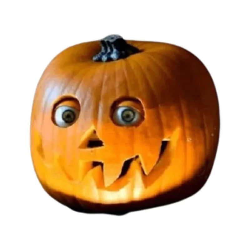 Halloween Pumpkin for Parties with Moving Electronic Eyes and Scary Patterns