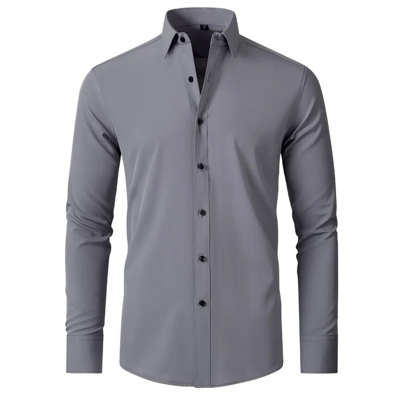 Men's Black Flannel Dress Shirt