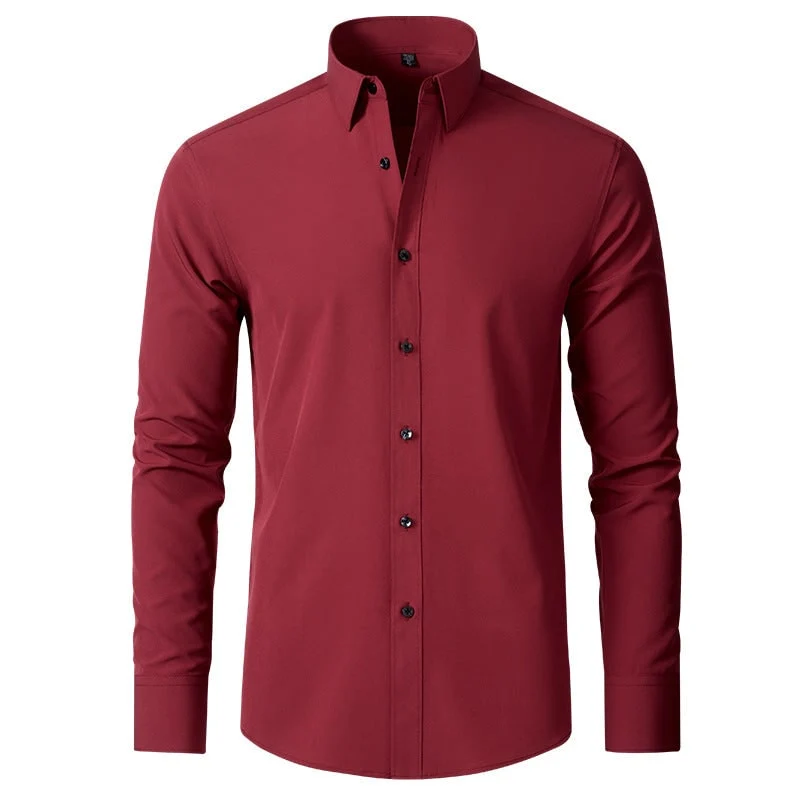 Men's Black Flannel Dress Shirt
