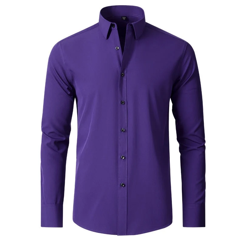 Men's Black Flannel Dress Shirt