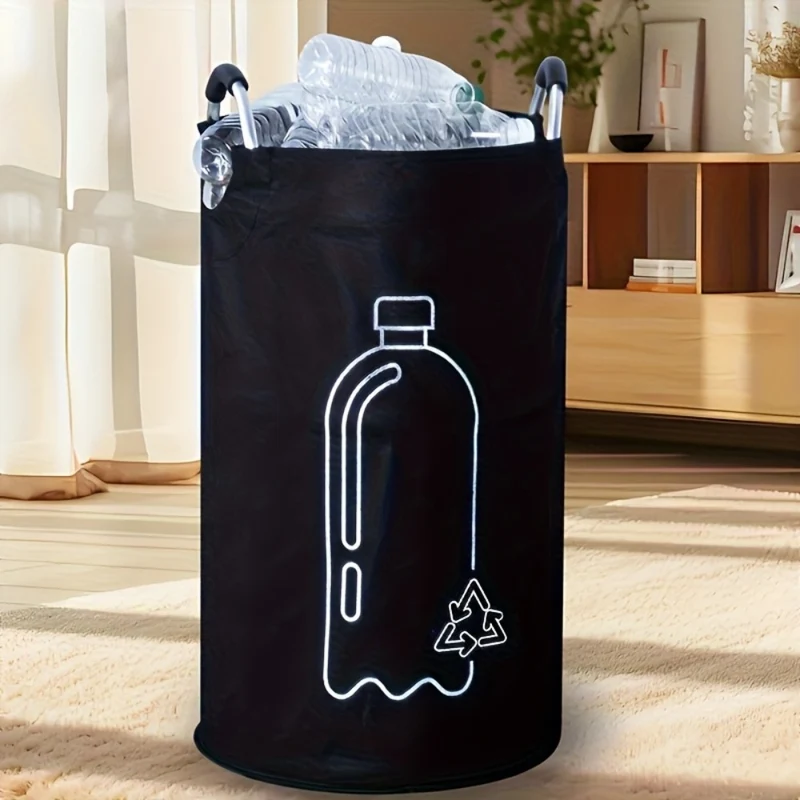 Recycling Bag Collapsible Fabric Waste Container with Aluminum Handles 82l