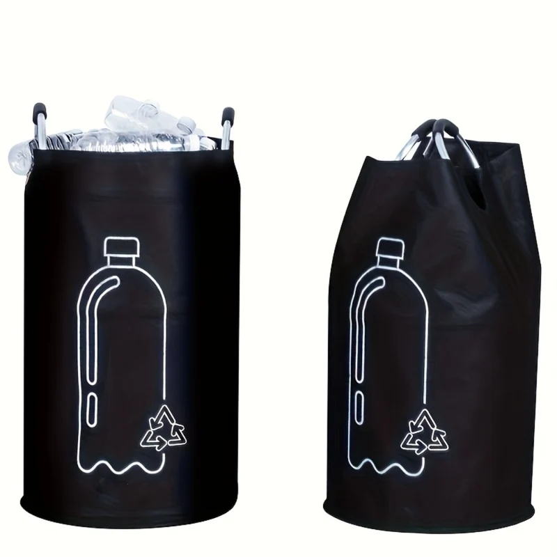 Recycling Bag Collapsible Fabric Waste Container with Aluminum Handles 82l