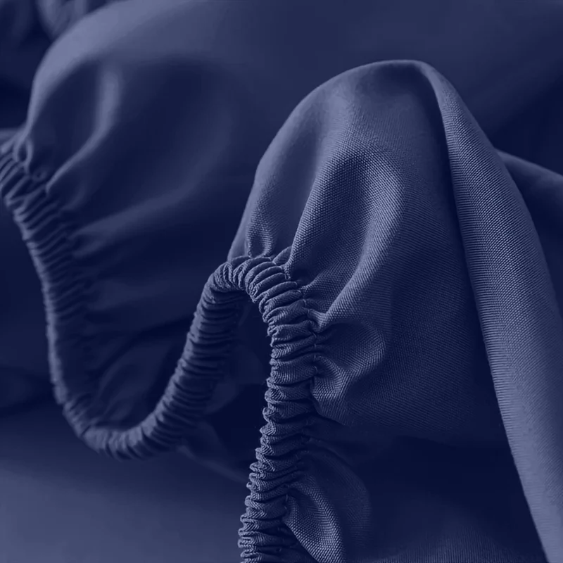 Deep Pocket Fitted Sheet with Wrinkle-Resistant Smooth Woven Fabric and Elasticized Corners