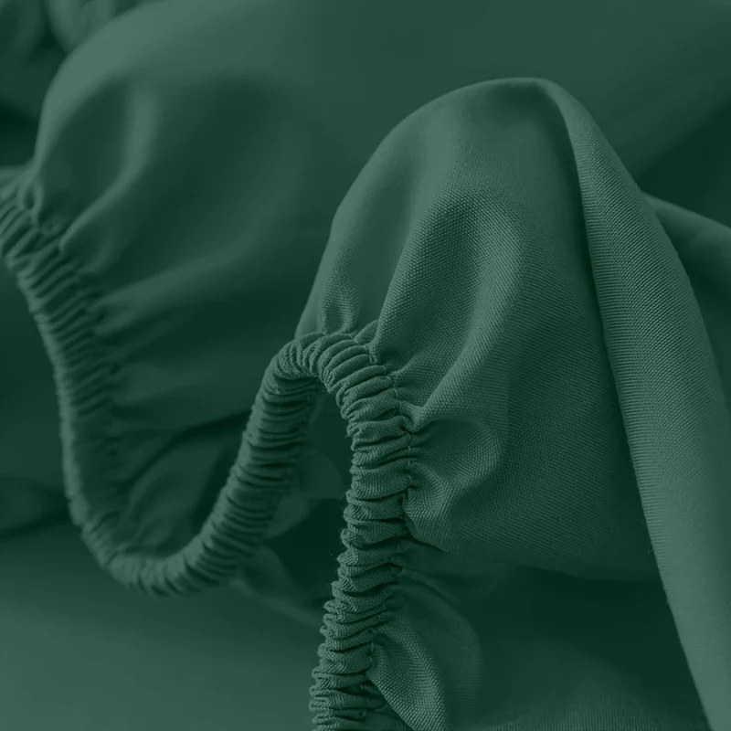 Deep Pocket Fitted Sheet with Wrinkle-Resistant Smooth Woven Fabric and Elasticized Corners