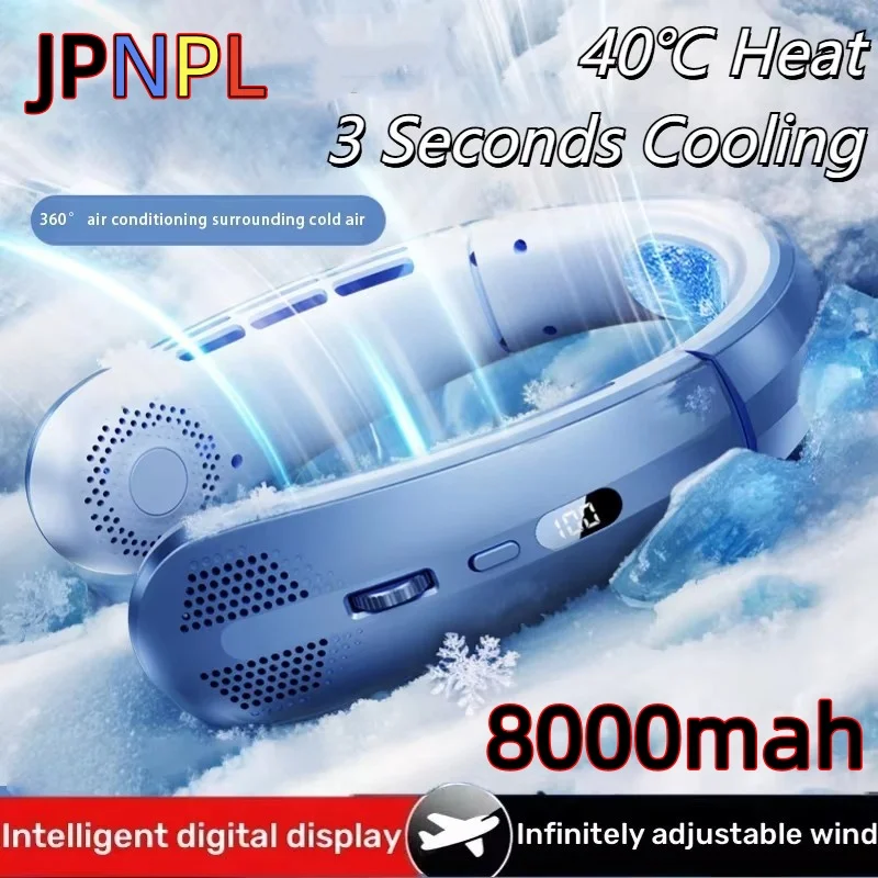Portable Neck Fan with LED Display