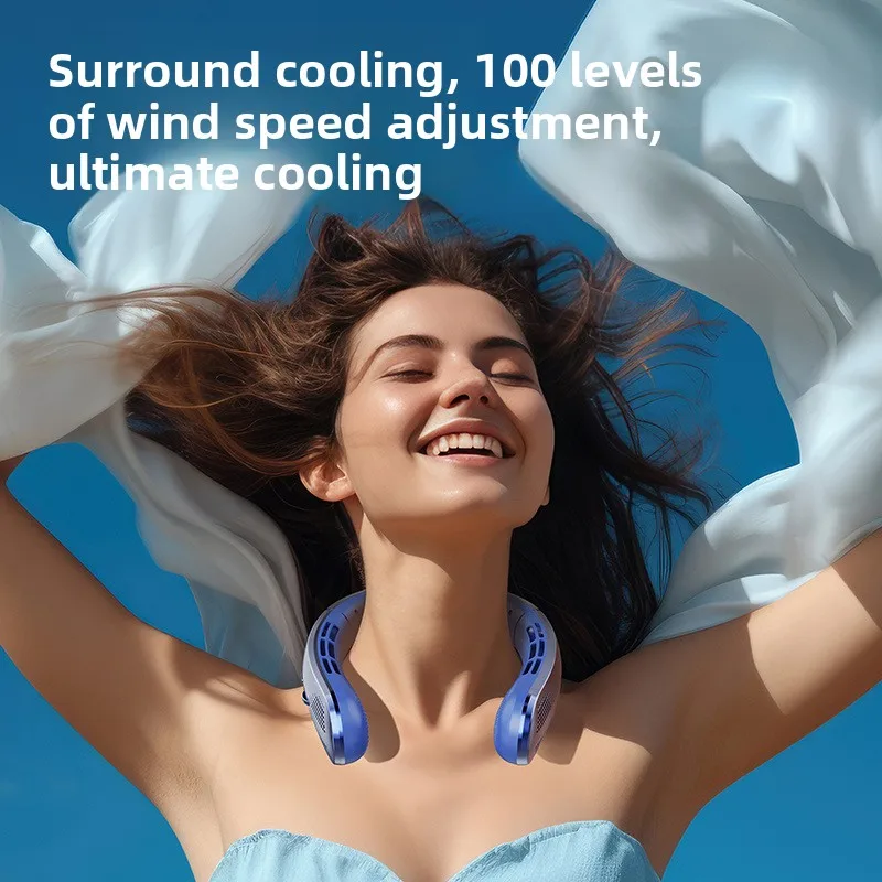 Portable Neck Fan with LED Display
