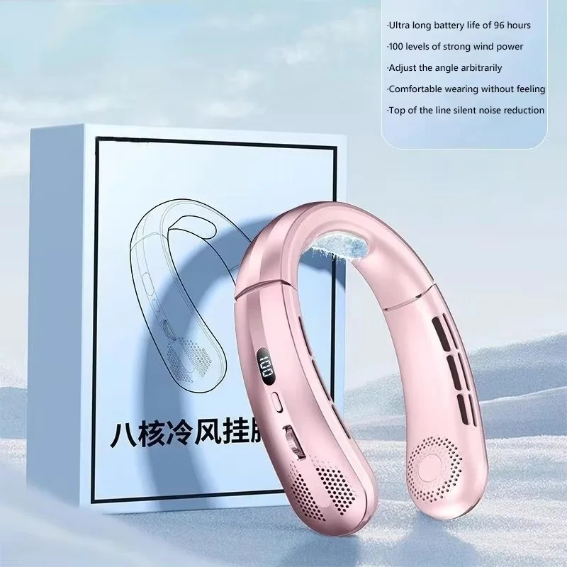Portable Neck Fan with LED Display