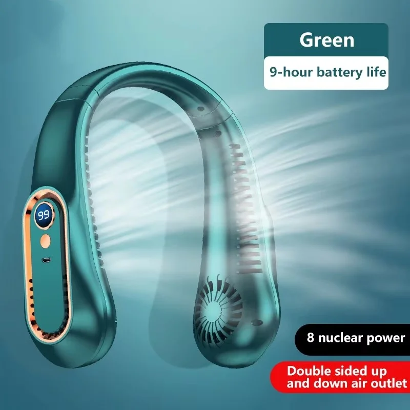 Portable Neck Fan with LED Display