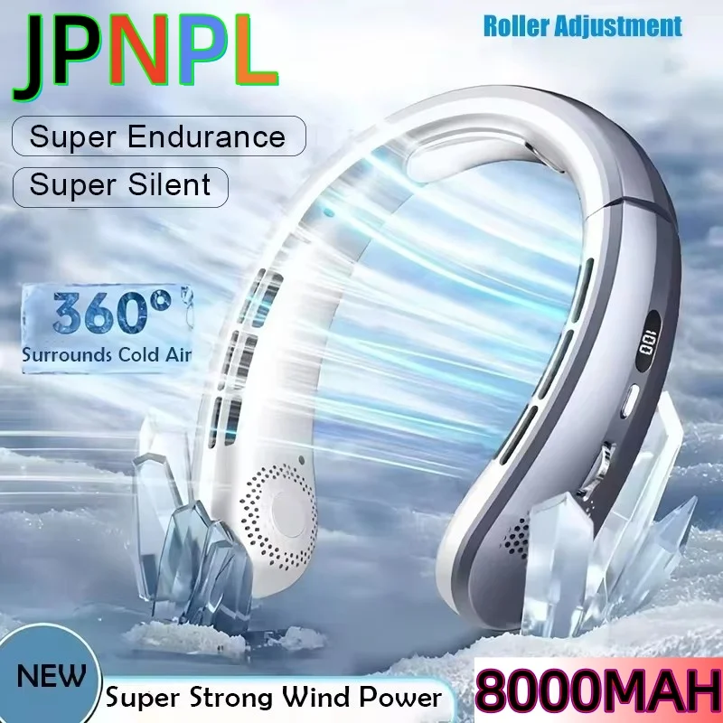 Portable Bladeless Neck Fan 8000mAh USB