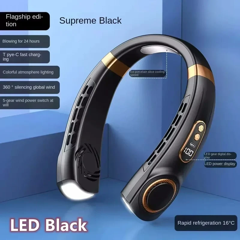 Portable Bladeless Neck Fan 8000mAh USB