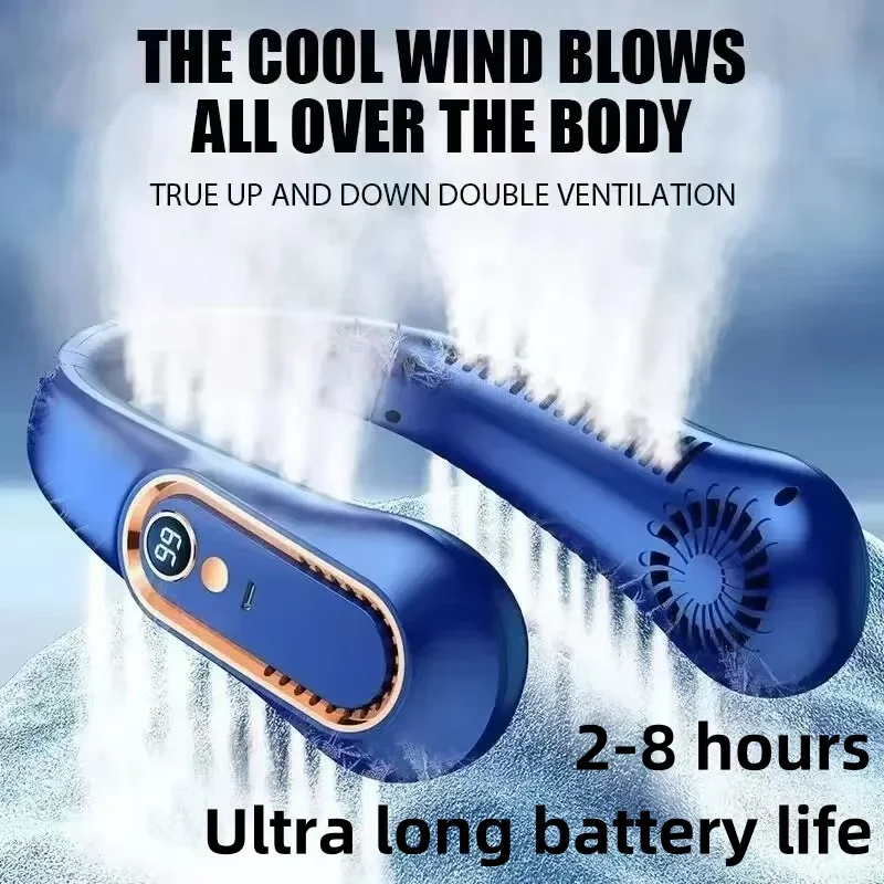 Portable Bladeless Neck Fan 8000mAh USB