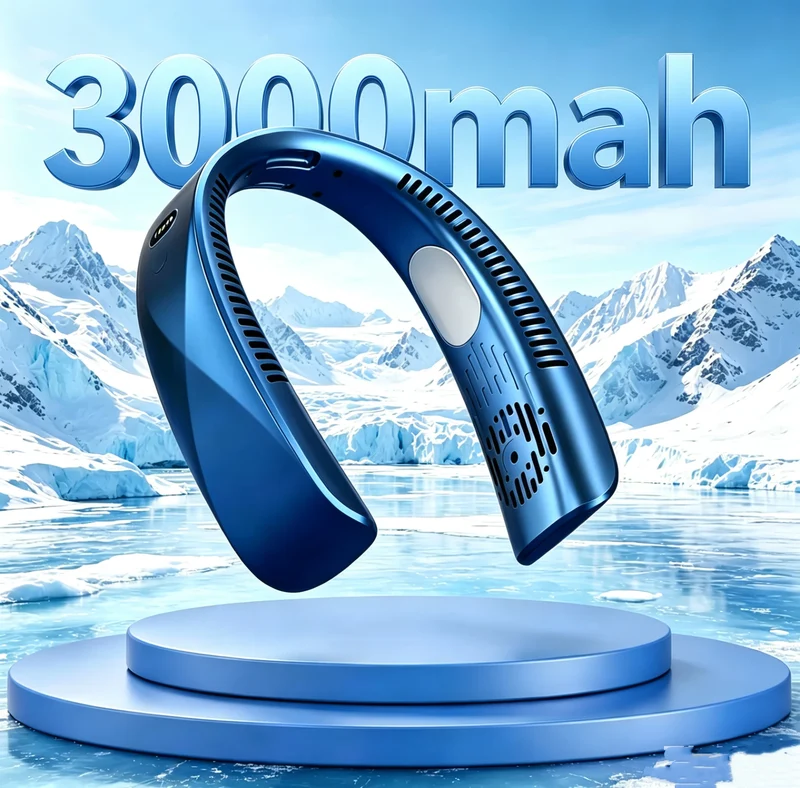 Portable Bladeless Neck Fan 8000mAh USB