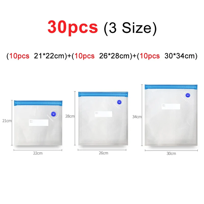 Handheld Vacuum Sealer with Reusable Bags and Portable One-Button Operation