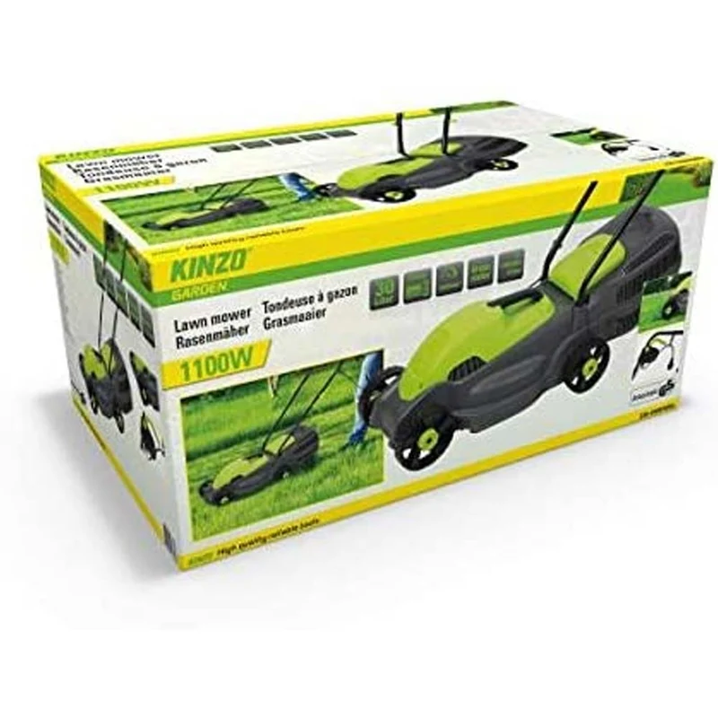 Tagliaerba a Spinta Elettrico Rasaerba Tosaerba 1100W 30L Taglio Regolabile