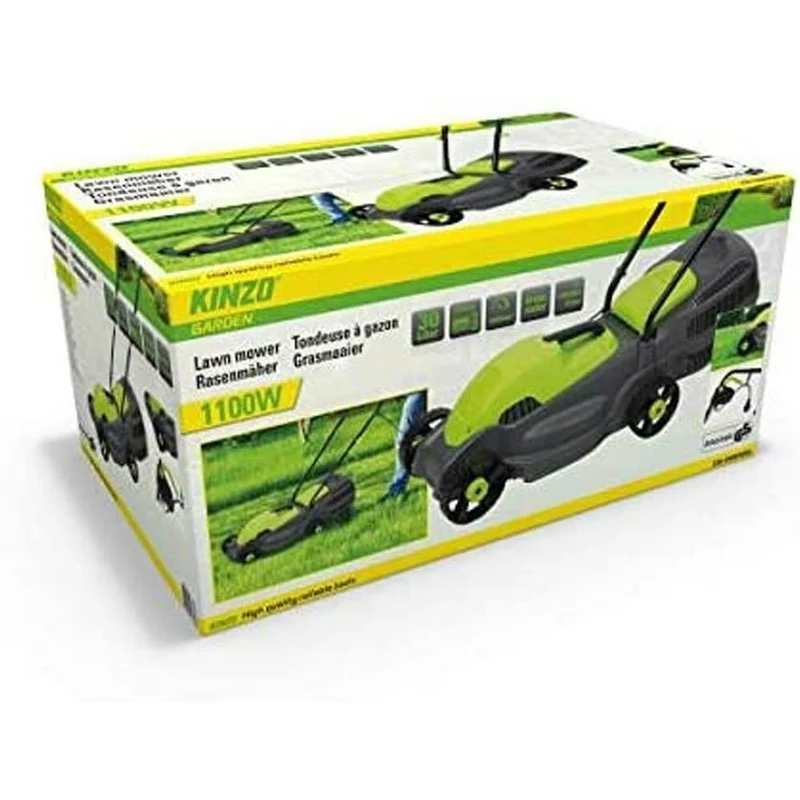 Tagliaerba a Spinta Elettrico Rasaerba Tosaerba 1100W 30L Taglio Regolabile