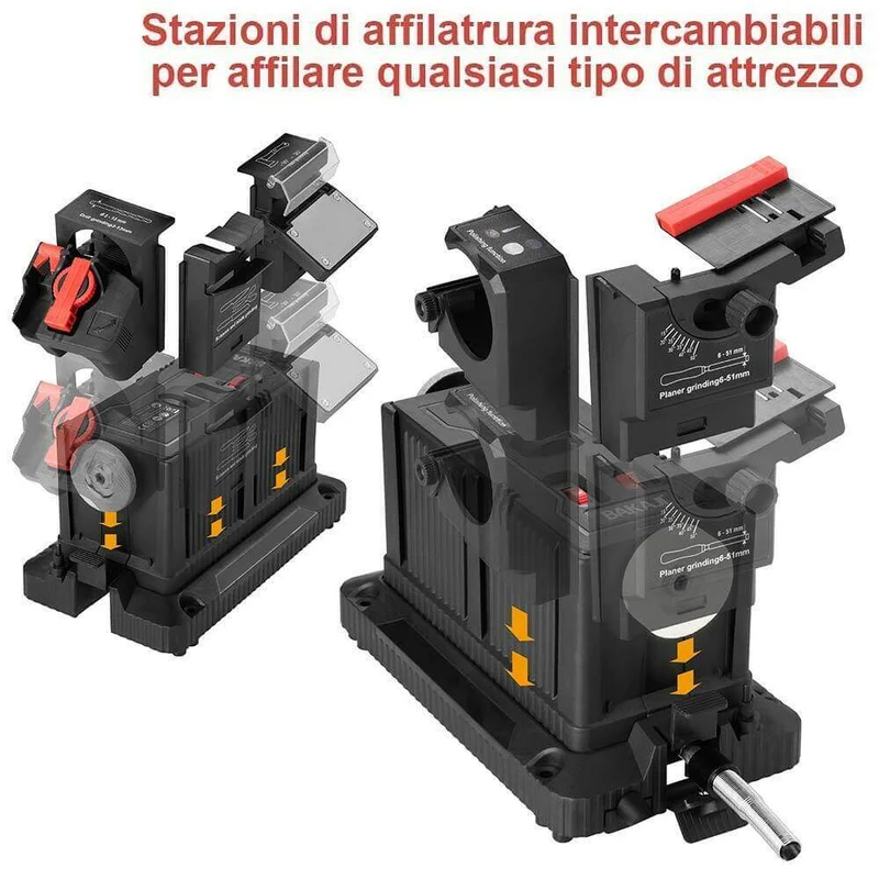 Affilatrice Affila coltelli Forbici Punte Trapano Elettrico + Minitrapano Fresa