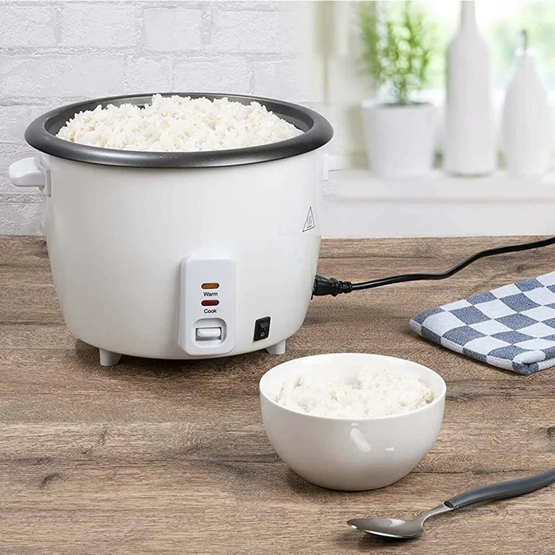 Cuociriso Elettrico 700W Risottiera con Vassoio Cottura Vapore Alpina 1,8 Lt