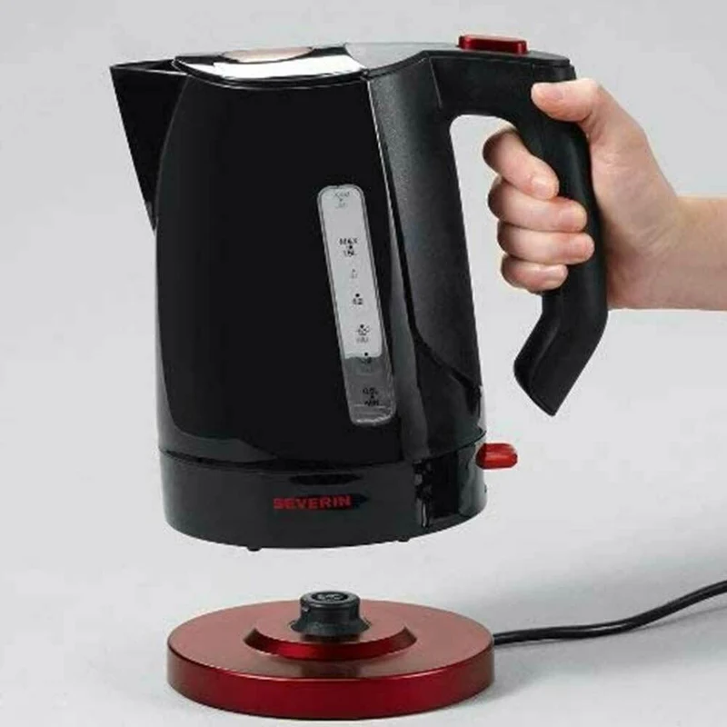 Bollitore Elettrico 1,5Lt 2200W Indicatore Acqua Calda Cordless Wireless Nero
