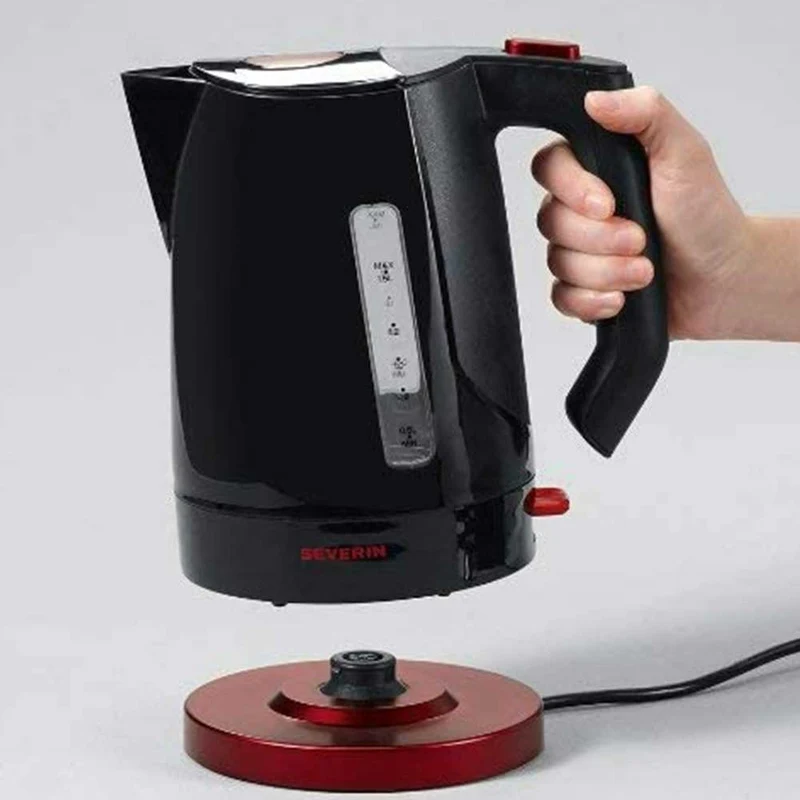 Bollitore Elettrico 1,5Lt 2200W Indicatore Acqua Calda Cordless Wireless Nero